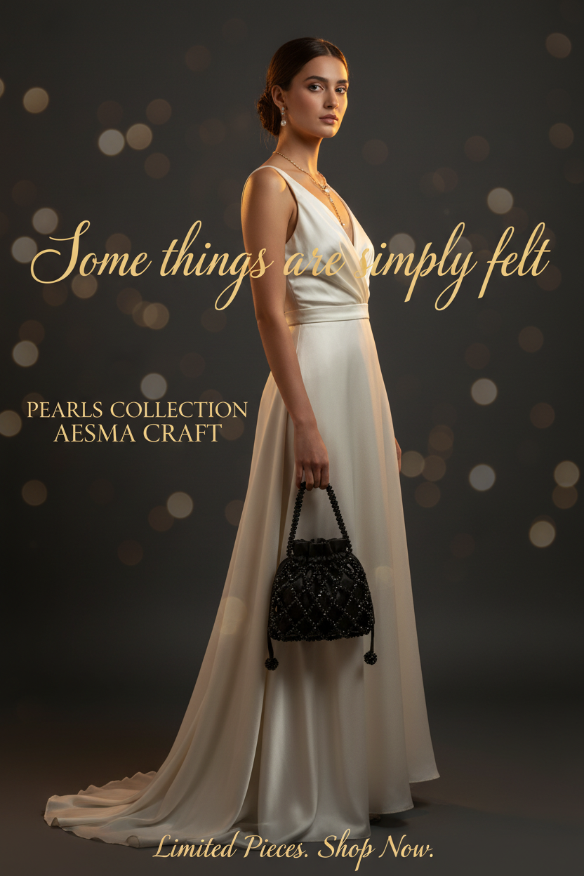Ivory Dress — Black Bag Contrast