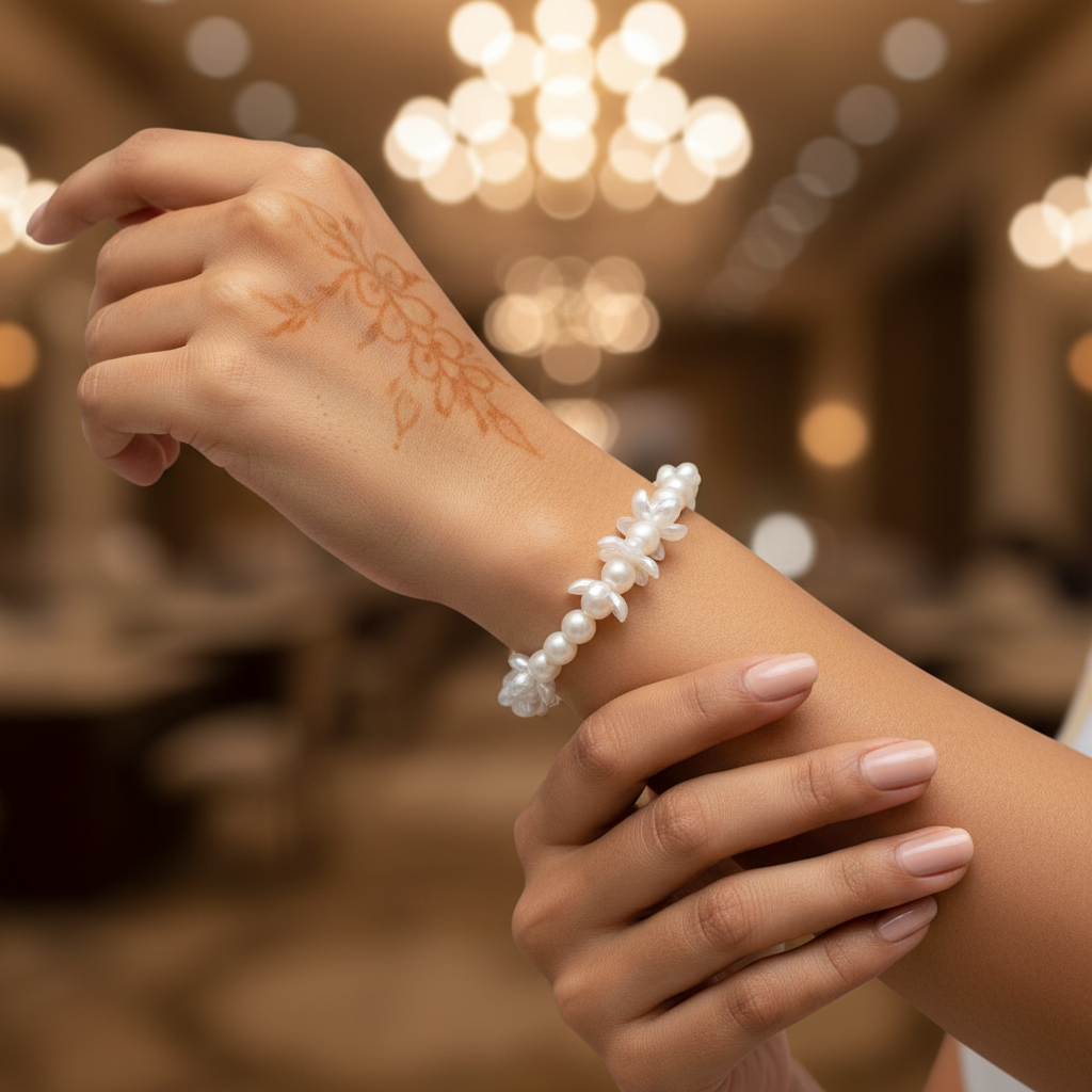 Pearl Bracelet on Model