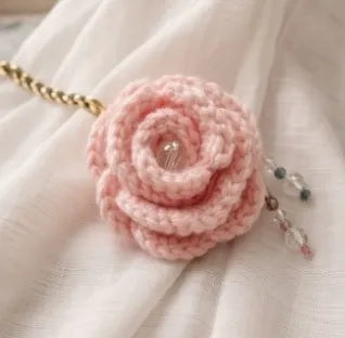 Pink Rose Brooch