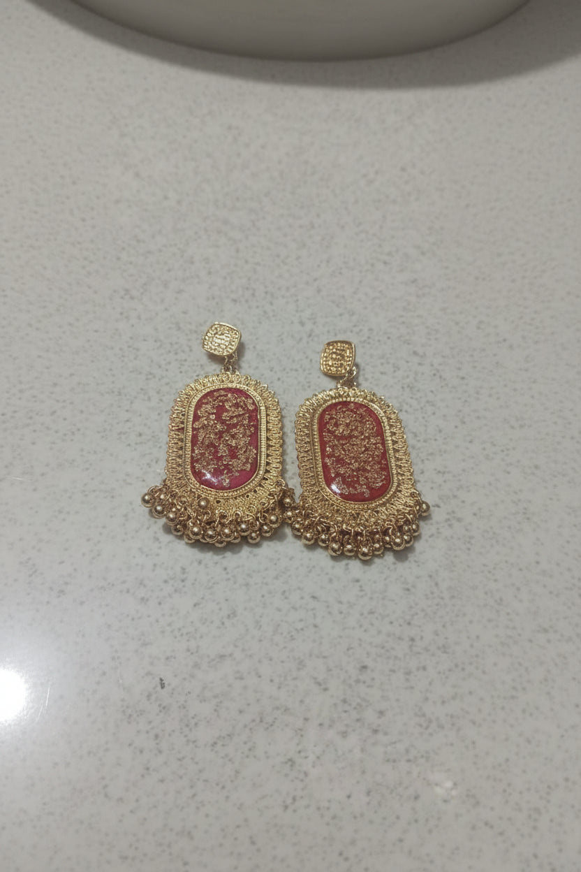 Handcrafted Resin Statement Earrings – Customizable Color & Design