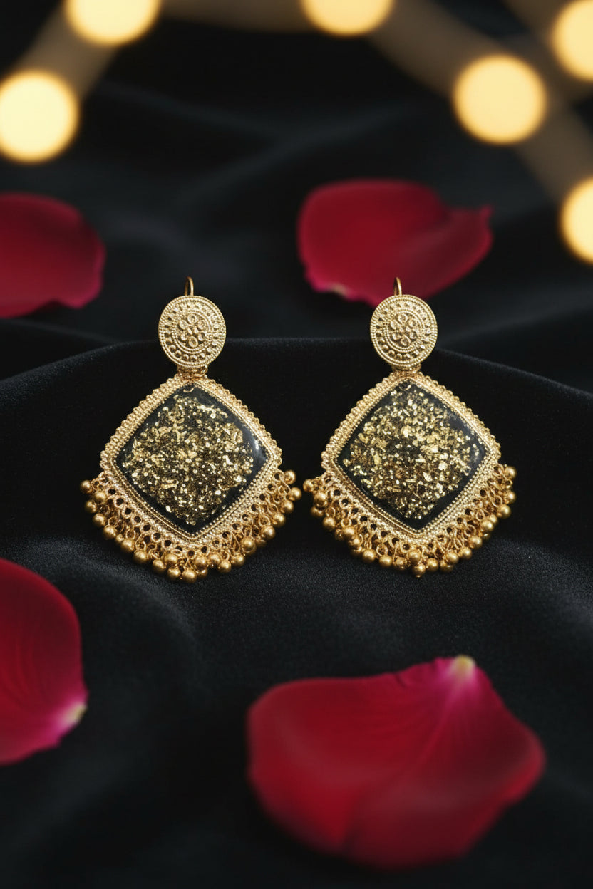 Handcrafted Resin Statement Earrings – Customizable Color & Design