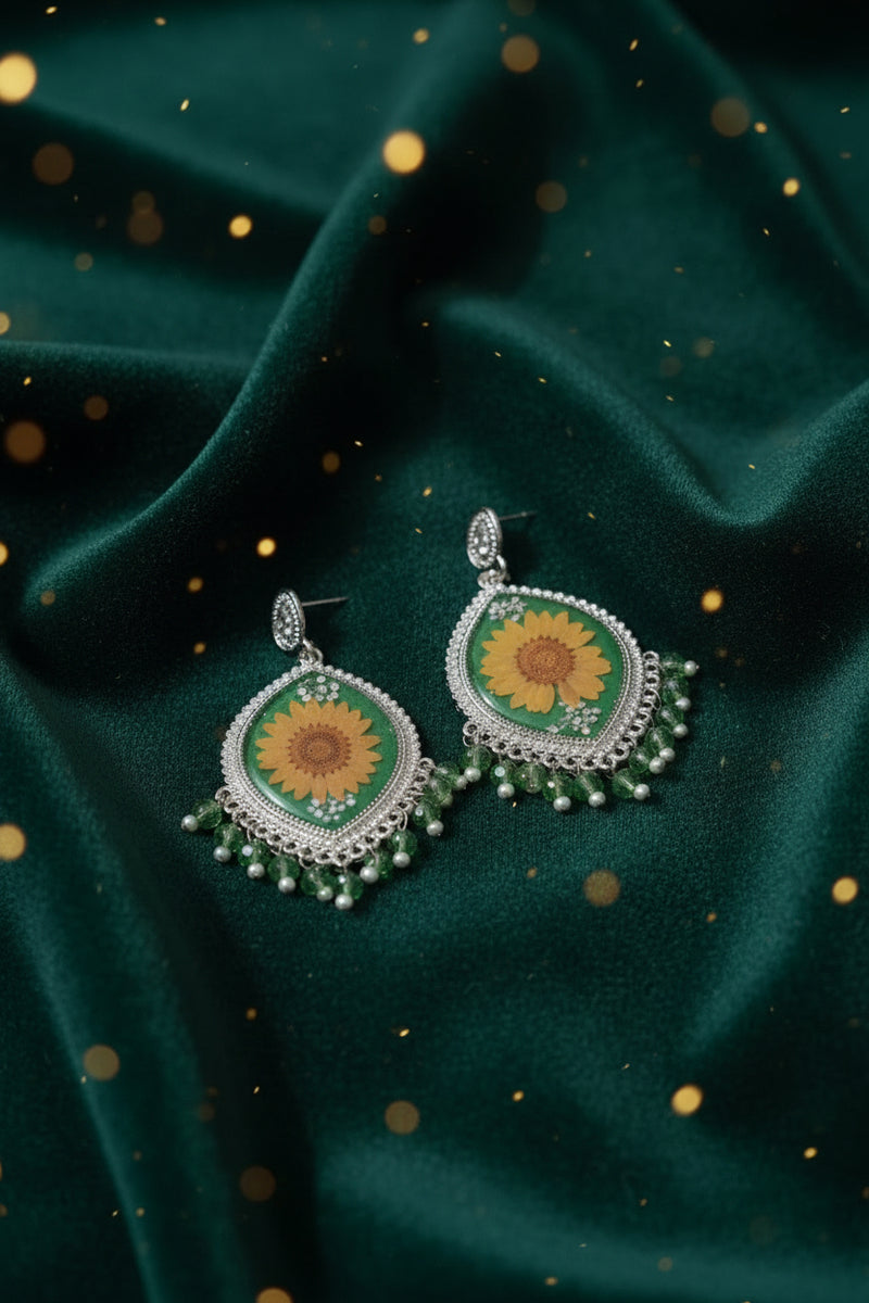 Handcrafted Resin Statement Earrings – Customizable Color & Design