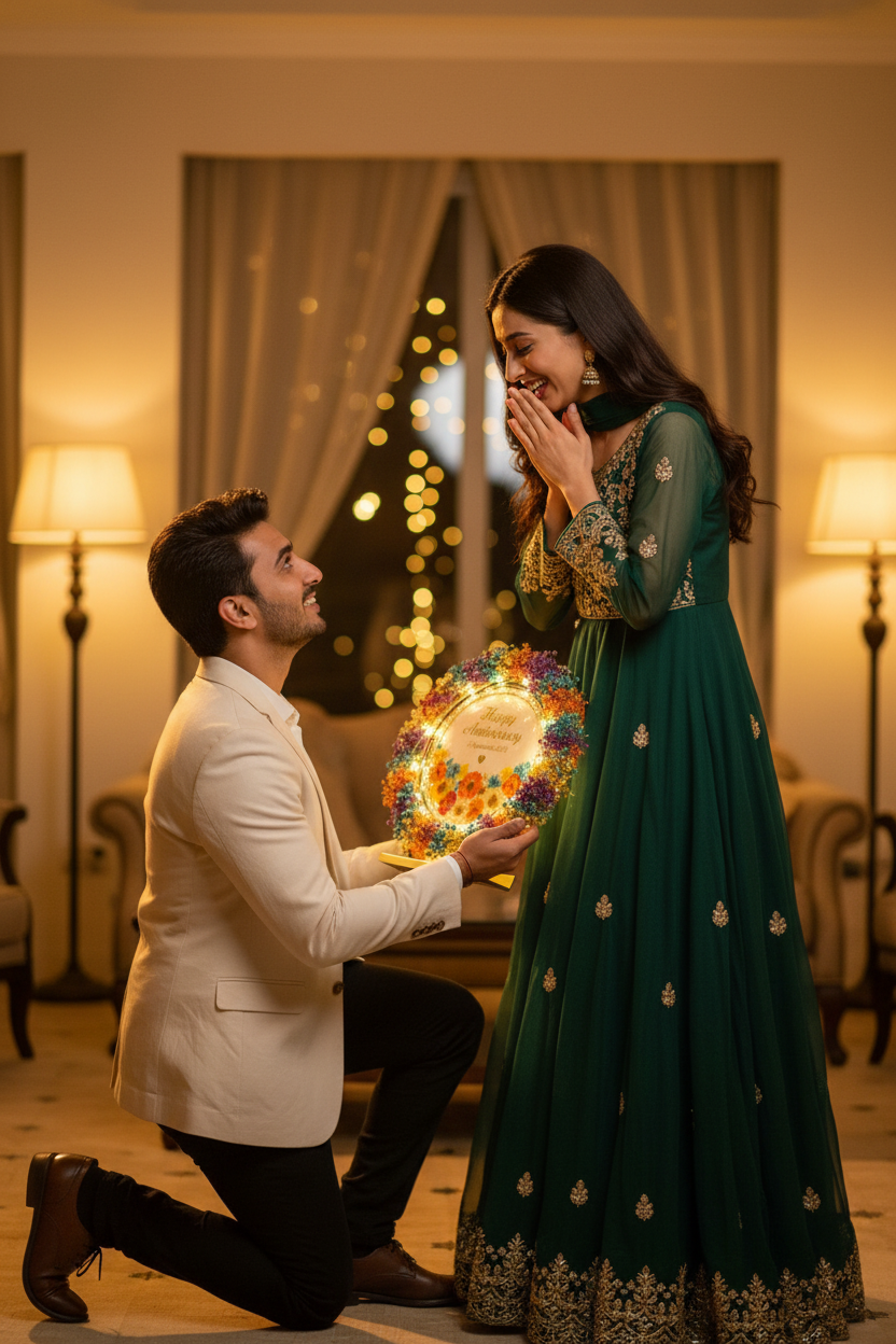 Cinematic Couple Gift Scene