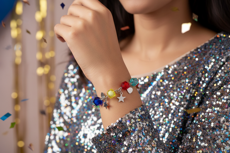 Crystal Star Chain Bracelet Party