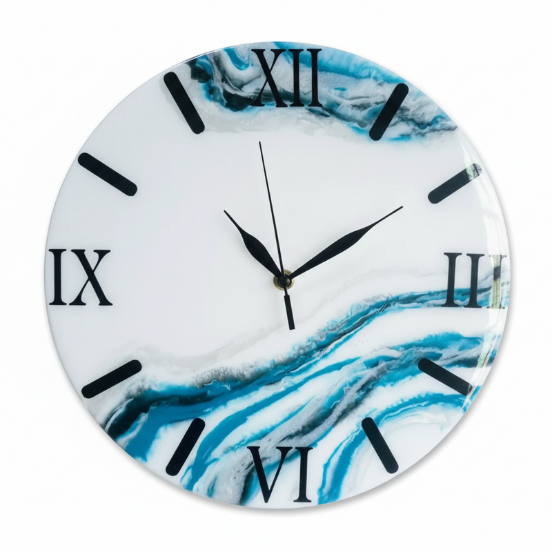 Ocean Wave Resin Art Wall Clock
