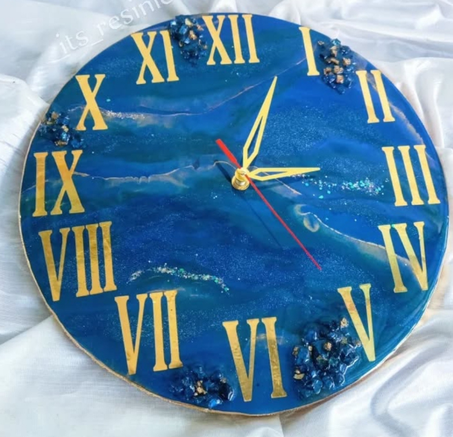 Luxury Resin Art Wall Clock
