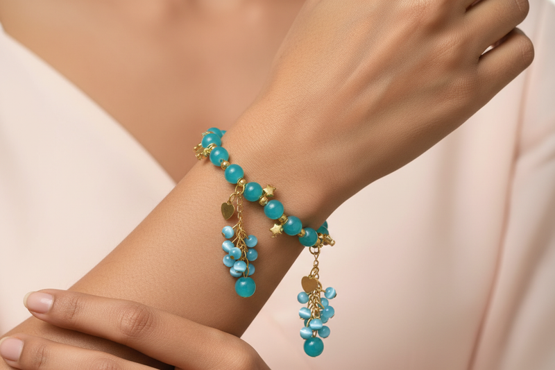 Turquoise Bracelet with Model